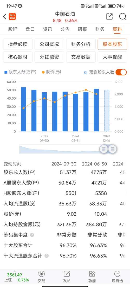 中国石油股票,中国石油股票，市场走势与投资分析